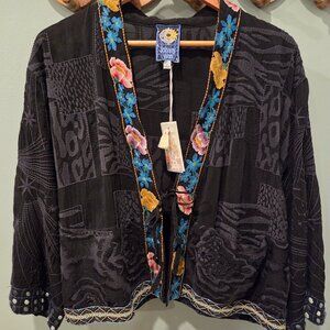 NWT Johnny Was Nera Kimono in Starbright black size S